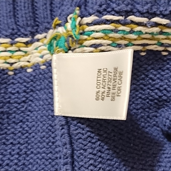 Croft & Barrow Medium Nordic Fair Isle Cotton Blend 1/4 Zip Mock Neck Sweater - Picture 8 of 12